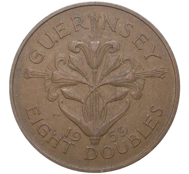 Монета 8 дублей 1959 года Гернси (Артикул M2-50263)