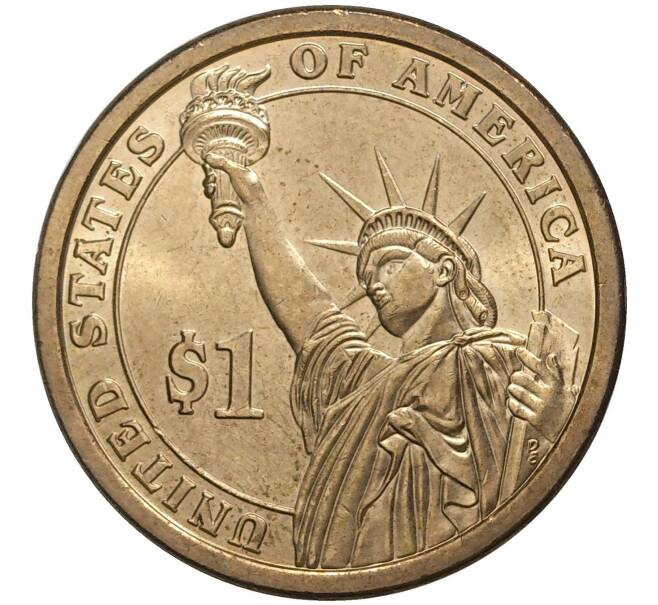 1 доллар 2007 года Р США «2-й президент США Джон Адамс» (Артикул M2-50302)