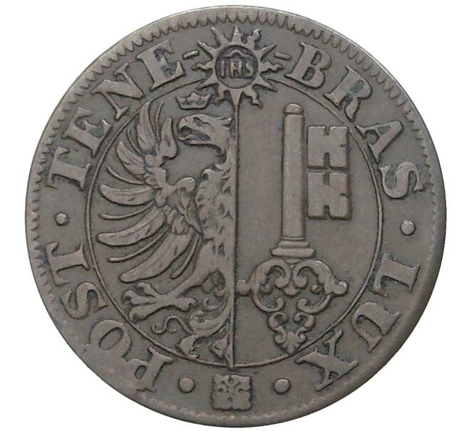 Монета 5 сантимов 1840 года Швейцария — кантон Женева (Артикул M2-50355)