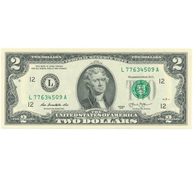 2 доллара 2013 года США (Артикул B2-6723)