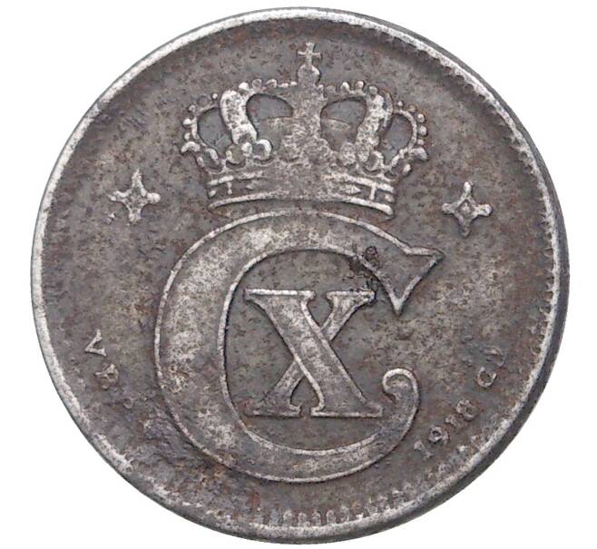 Монета 1 эре 1918 года Дания (Артикул K27-4013)