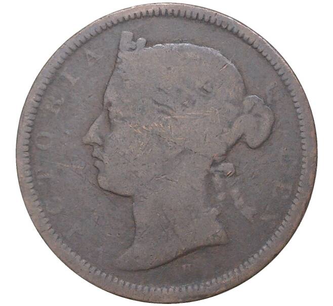 Монета 1/2 цента 1872 года Стрейтс Сетлментс (Артикул K27-4022)