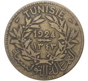 2 франка 1924 года Тунис (Французский протекторат)