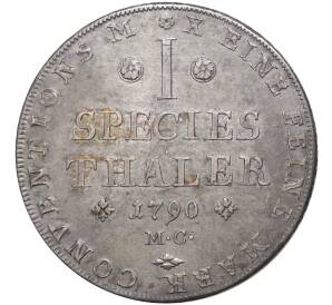 1 талер 1790 года Брауншвейг-Вольфенбюттель — Фото №1