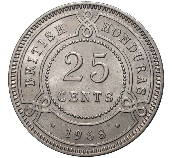Монета 25 центов 1968 года Британский Гондурас (Артикул K27-4399)