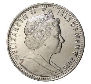 1 крона 2015 года Кошки Острова Мэн — Кошка Селкирк рекс — Фото №2