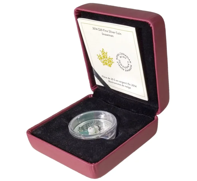 Монета 20 долларов 2014 года Канада «Снеговик» (Артикул K1-2530)