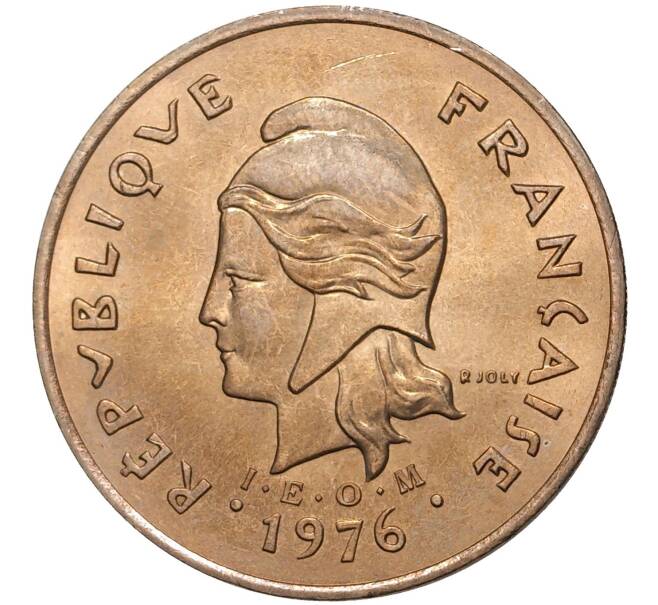 Монета 100 франков 1976 года Новая Каледония (Артикул K1-2544)