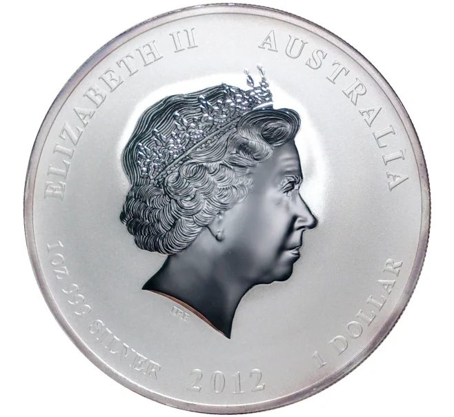 Монета 1 доллар 2012 года Австралия «Год дракона» (Артикул M2-50950)