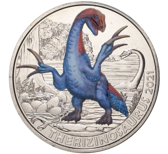 Монета 3 евро 2021 года Австрия «Супер динозавры — Теризинозавр» (Артикул: M2-51126) — Фото №1