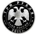 Монета 3 рубля 2011 года СПМД «ЕврАзЭС — Великий шелковый путь» (Артикул M1-40621) — Фото №2