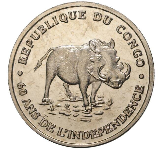 100 франков 2020 года Конго «60 лет независимости» (Артикул M2-51345)