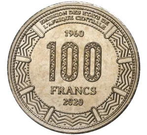 100 франков 2020 года Конго «60 лет независимости»