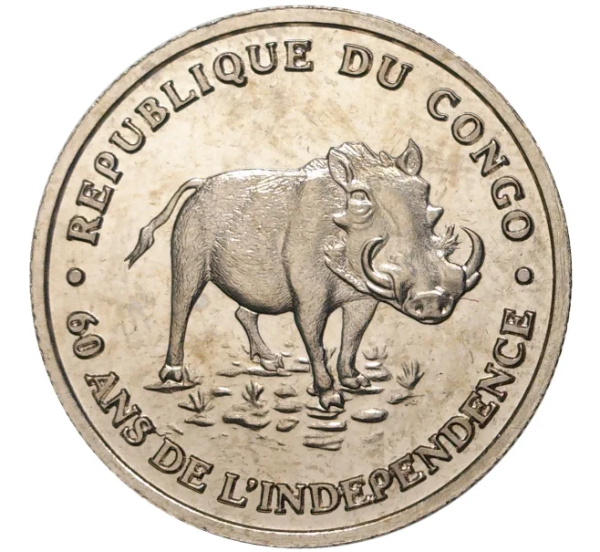 100 франков 2020 года Конго «60 лет независимости» (Артикул M2-51346)