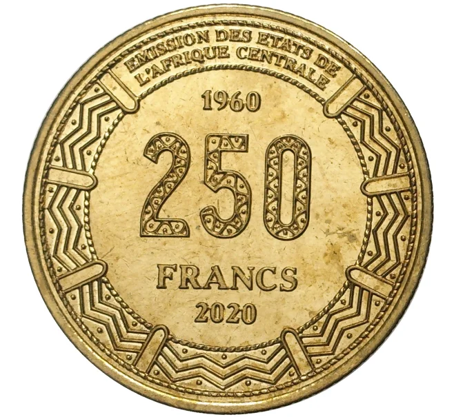 250 франков 2020 года Конго «60 лет независимости» (Артикул M2-51349)