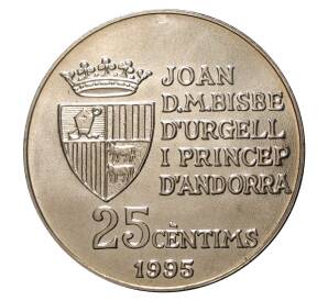 25  сентим 1995 года Андорра «ФАО» — Фото №2