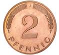 Монета 2 пфеннига 1981 года J Западная Германия (ФРГ) (Артикул K27-4762)