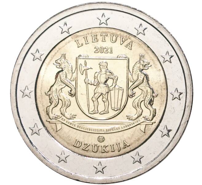 Монета 2 евро 2021 года Литва «Литовские этнографические регионы — Дзукия» (Артикул M2-51513)