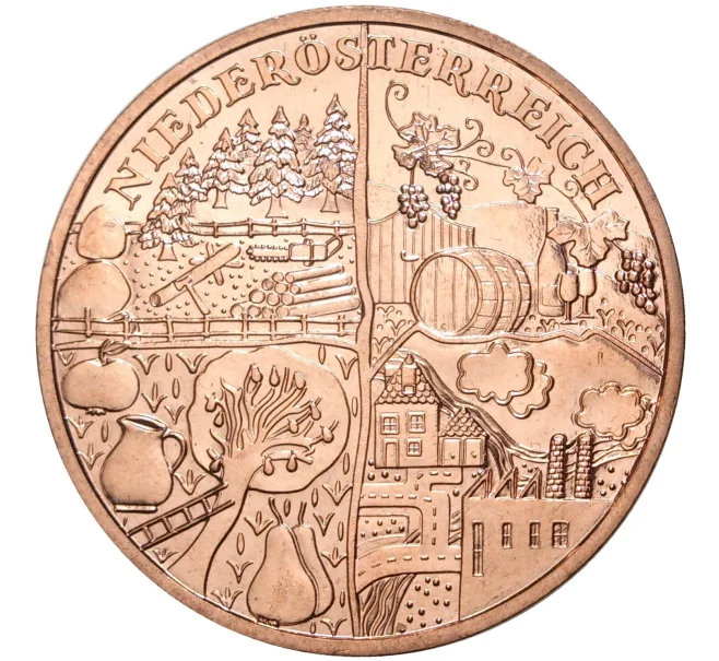 Монета 10 евро 2013 года Австрия «Земли Австрии — Нижняя Австрия» (Артикул M2-51584)
