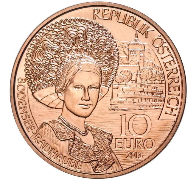 Монета 10 евро 2013 года Австрия «Земли Австрии — Форарльберг» (Артикул M2-51585)