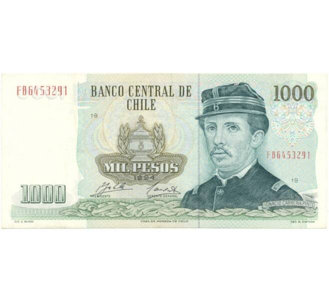 Банкнота 1000 песо 1994 года Чили (Артикул B2-7324)