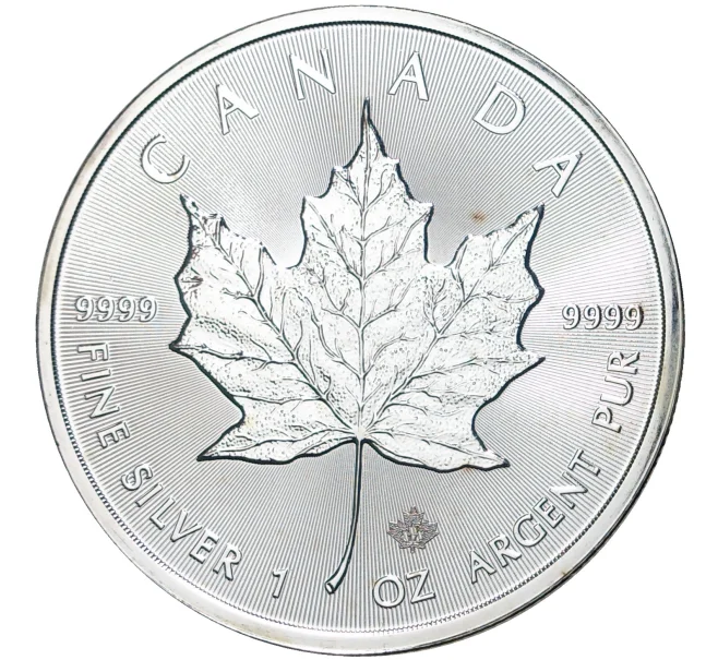 Монета 5 долларов 2017 года Канада «Кленовый лист» (Артикул K11-0270)