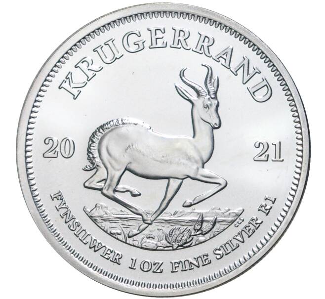 Монета 1 крюгеррэнд 2021 года ЮАР (Артикул K11-0274)