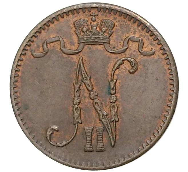 Монета 1 пенни 1913 года Русская Финляндия (Артикул M1-41422)