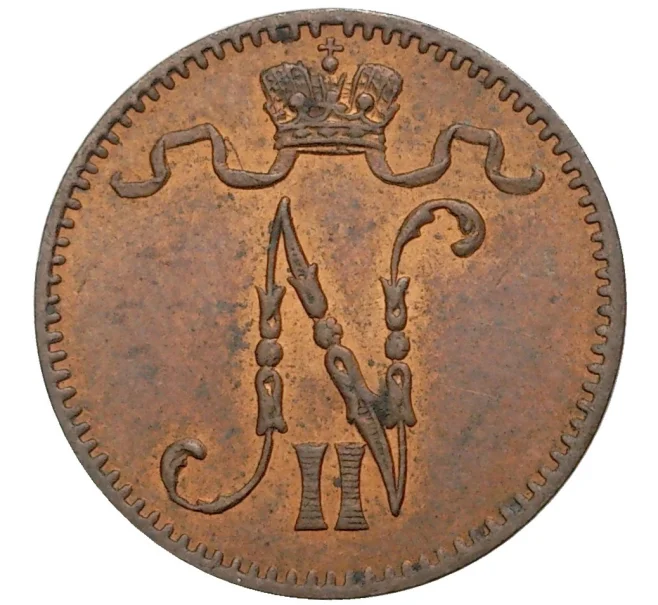 Монета 1 пенни 1914 года Русская Финляндия (Артикул M1-41424)