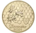 Монета 5 евро 2021 года Словакия «Медоносная пчела» (Артикул M2-52096)