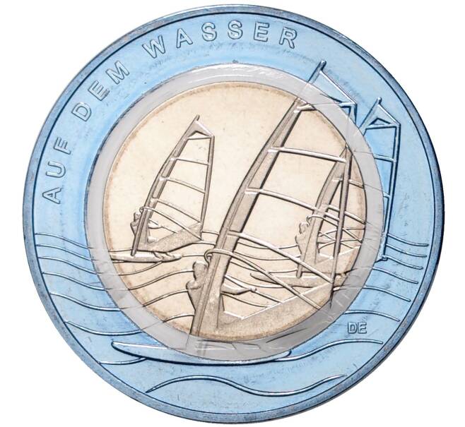 Монета 10 евро 2021 года F Германия «В движении — На воде» (Артикул M2-52105)