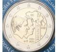 Монета 2 евро 2021 года Бельгия «100 лет Бельгийско-Люксембургскому экономическому союзу» (Текст на лицевой стороне блистера на английском и фламандском) (Артикул M2-52115)