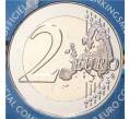 Монета 2 евро 2021 года Бельгия «100 лет Бельгийско-Люксембургскому экономическому союзу» (Текст на лицевой стороне блистера на французском и немецком) (Артикул M2-52116)