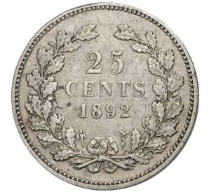 25 центов 1892 года Нидерланды
