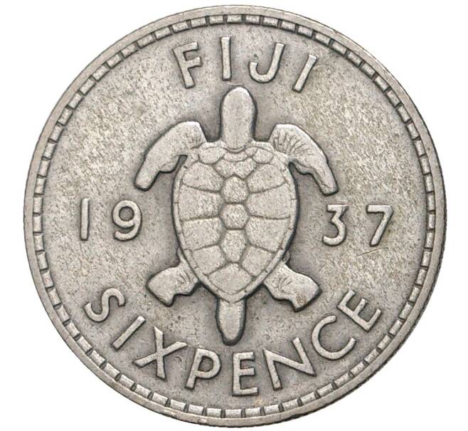 Монета 6 пенсов 1937 года Фиджи (Артикул M2-52190)