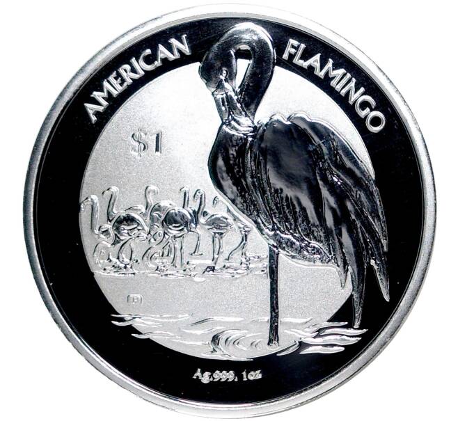 Монета 1 доллар 2021 года Британские Виргинские острова «Американский фламинго» (Артикул M2-52334)