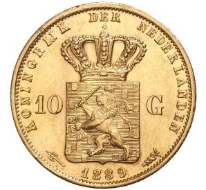 10 гульденов 1889 года Нидерланды — Фото №2