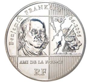 1/4 евро 2006 года Франция «300 лет со дня рождения Бенджамина Франклина»