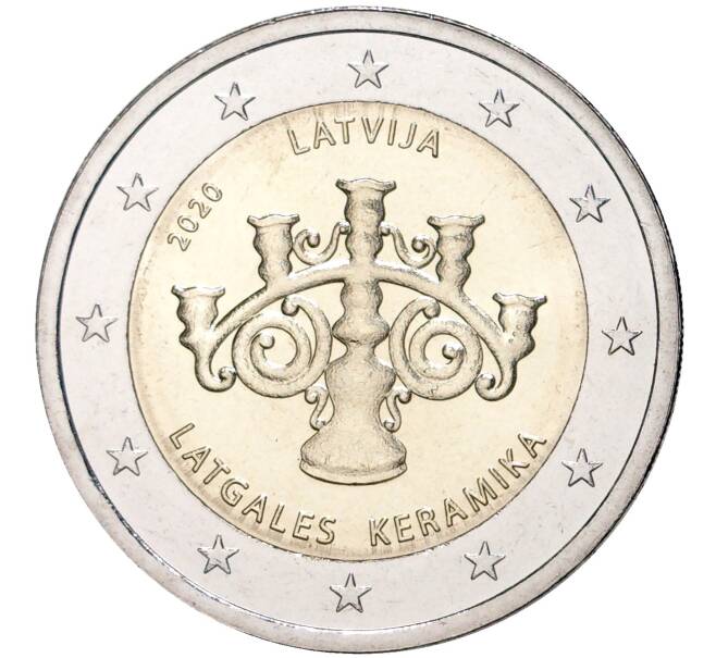 Монета 2 евро 2020 года Латвия «Латгальская керамика» (Артикул M2-52463)
