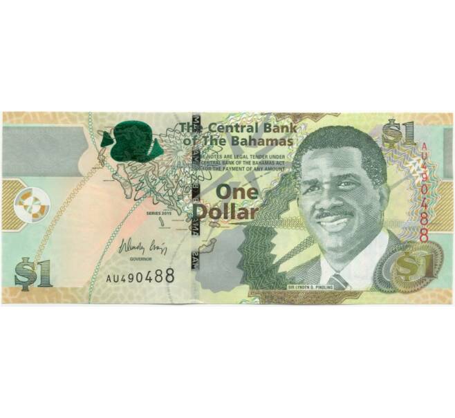 Банкнота 1 доллар 2015 года Багамские острова (Артикул B2-7453)