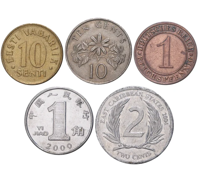 Набор из 5 случайных монет Мира (АКЦИЯ — Для заказов на сумму от 5000 р) (Артикул M3-1014)