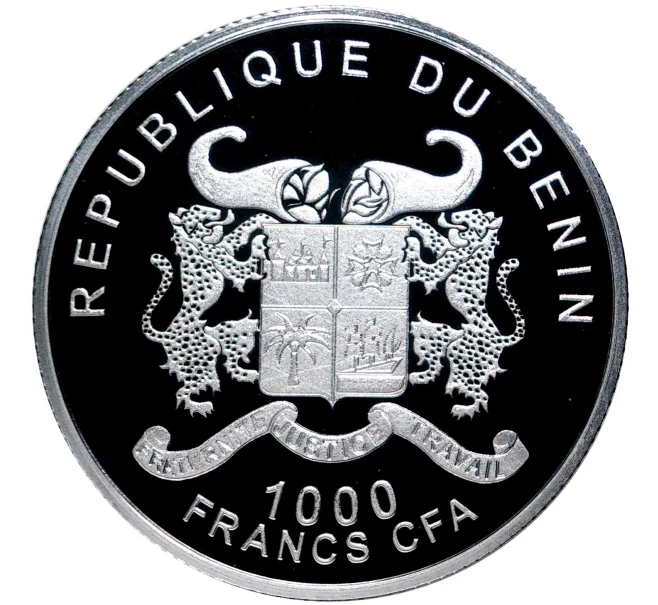 Монета 1000 франков 2012 года Бенин «Чудеса Египта — Сфинкс» (Артикул M2-52513)