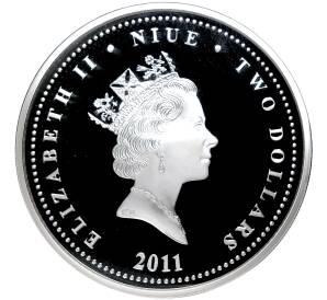 2 доллара 2011 года Ниуэ «Пираты Карибского моря — Бартоломью Робертс» — Фото №2
