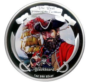 2 доллара 2011 года Ниуэ «Пираты Карибского моря — Черная Борода» — Фото №1