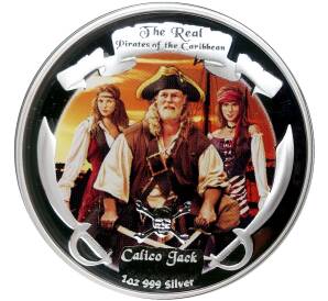 2 доллара 2011 года Ниуэ «Пираты Карибского моря — Джек Рэкхем» — Фото №1
