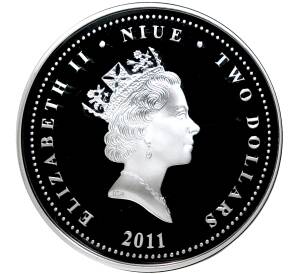 2 доллара 2011 года Ниуэ «Пираты Карибского моря — Джек Рэкхем» — Фото №2