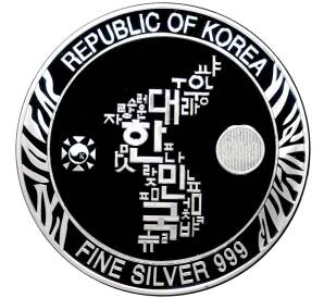 1 унция 2018 года Южная Корея «Корейский тигр» — Фото №2