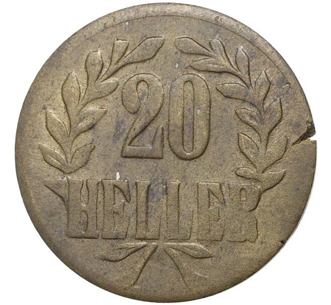 Монета 20 геллеров 1916 года Германская Восточная Африка (Артикул K27-5254)