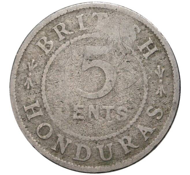 Монета 5 центов 1912 года Британский Гондурас (Артикул K27-5297)