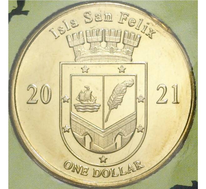1 доллар 2021 года Остров Сан-Феликс «Болотная сова» (Unusual) (Артикул: M2-52648)